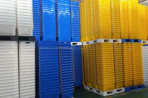 Nestable and Stackable Plastic Turnover Baskets 10 Nestable and Stackable Plastic Turnover Baskets 10